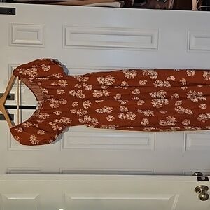 Madewell brown floral maxi dress